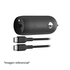 BELKIN - ADAPTADOR DE CARGA PARA AUTO + CABLE USB-C