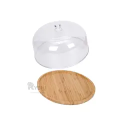 RYBIU IMPORT - Base de Alimento 28cm Traspararente Y+Envoltorio de Regalo