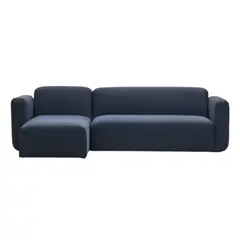 YOLODECORO - Seccional con Chaise Longue a la Izquierda Neom Azul Marino