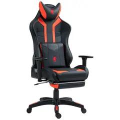 DREIZT - Silla Gamer Devil Series Rojo Pro 180° Reclinable Con Posapies