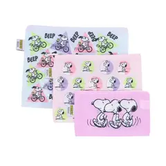 CHILDRENS CLUB - Set de Estuches Multiuso x3 Snoopy Modelo Tela