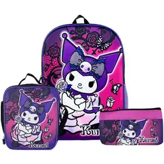 SCOOL - Set Ranger Mochila Lonchera Cartuchera Kuromi 3D