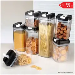 INSPIRA - Frascos de almacenamiento hermético Set x7