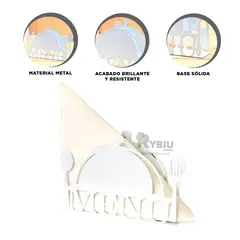 RYBIU IMPORT - Soporte Portable de Comedor en Blanco Y+Regalo Agendita
