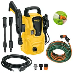 PRETUL - Combo Hidrolavadora 1350 PSI, manguera de 10m pistola de riego