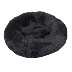 GENERICO - CAMA REDONDA PARA MASCOTAS TALLA XS NEGRO 40 CM DIAMETRO