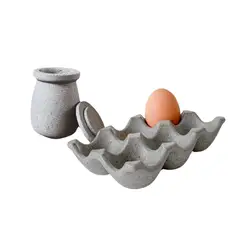GENERICO - Set de accesorios para Cocina de Concreto Condimentiero Porta Huevos