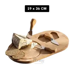 RYBIU IMPORT - Kit para Cortaduras de Comidas de Madera Y+Ligas de Regalo