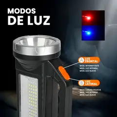 GENERICO - Linterna Solar Recargable Lampara Para Acampar Bateria Portatil