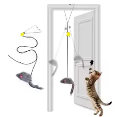 VARIOS - Juguete para Gatos Tira Elástica Pericote Sujetador Puertas