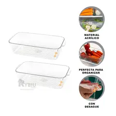 RYBIU IMPORT - Recipiente Resistente de 30x16x10cm Y+Ligas de Regalo