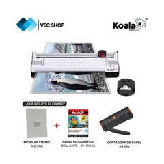 GENERICO - Laminadora Enmicadora Plastificadora 5 en 1 A3 + Combo