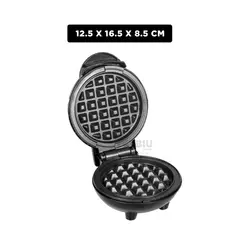 RYBIU IMPORT - Maquina Waflera Eficiente en Color Negro Y+Ligas de Regalo