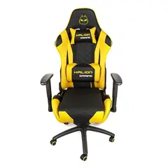 HALION - Silla Gamer HA-S41 Negro con Amarillo