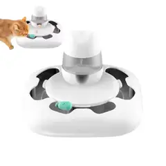 VARIOS - Juguete para Gatos Base Plato Giratorio Dispensad USB Blanco