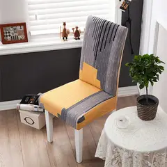 GENERICO - Funda de Sillas Pack 6und Estampado Amarillo