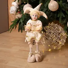 PANADECOR - Arlequín Navideño Dorado Champagne 53cm