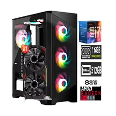 GAMBYTE - Computadora PC GAMER Core I7 6700 16GB RAM SSD 500GB Tvideo RX 580 8GB CASE RGB