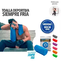 GENERICO - Pack 3 Toallas frías refrescantes fitnnes heladas