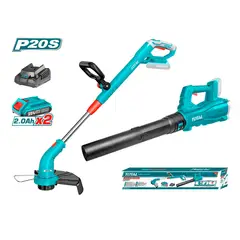TOTAL TOOLS - SOPLADOR + ORILLADORA DESBROZADORA JARDIN 20V TOTAL-TOSLI23024