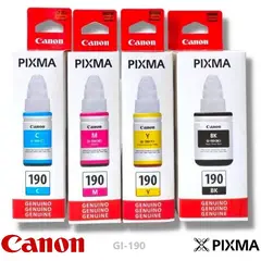 CANON - Tinta Canon Gi-190 CMYBK 4 Botellas Alto Rendimiento
