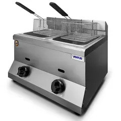 VENTUS - Freidora Gas doble Sobremesa- 85L- Inox-VFSG-072