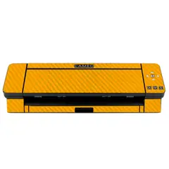 GENERICO - Skin adhesivo Fibra carbono Amarillo silhouette cameo 4