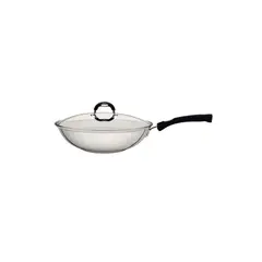 TRAMONTINA - Wok 28 cm Solar Silicone con Tapa de Vidrio