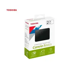Toshiba - Disco Duro Externo Toshiba Canvio Basics 2TB - Negro Mate - Portátil