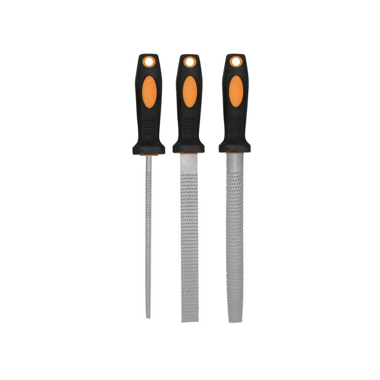 Juego de Limás Escofinas 8″ 3 pzas Goma Asaki