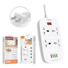 LDNIO - Extension Tomacorriente CargaRapida 2500w SC4407 4 USB 4 Socket