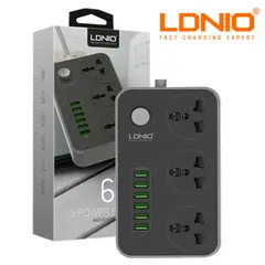 LDNIO - Extension Tomacorriente CargaRapida 2500w SC3604 6 USB 3 Socket