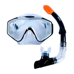 PORTO - MÁSCARA DE BUCEO CON SNORKELL ESTÁNDAR GRISS