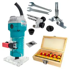 TOTAL TOOLS - RUTEADORA FRESADORA TUPI DE MANO PALMA TOTAL TLT6001 600W + 6PZAS