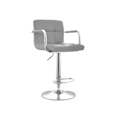 OFIDEAS - Banco Para Bar Nill Con Brazos Giratorio Gris Ofideas
