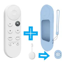 GENERICO - Control Remoto para chromecast google tv HD Funda Completa Turquesa
