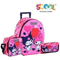 SCOOL - Set Ranger Maleta Escolar Kuromi & My Melody Oficio