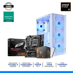 AMD CORP - PC GAMER AMD RYZEN 5 8600G - 16GB DDR5 - SSD 500GB M.2 - 600W