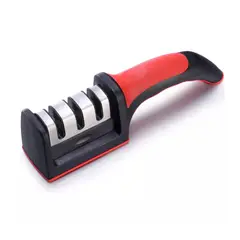 TODO FIT - Afilador de Cuchillo con 3 Ranuras Pulidor de Cuchilla y Cuchillo