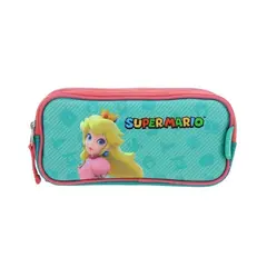 NINTENDO - CARTUCHERA TRIPLE ROSA PEACH MARIO BROS