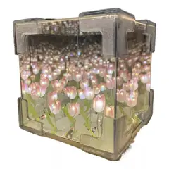 GENERICO - Cubo Lampara de tulipanes infinito Rosado Armado