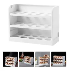 GENERICO - Porta huevos 3 niveles organizador de 30 huevos