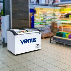 Ventus - Ventus Congeladora Dual Tapa de Vidrio Curvo - 400L - CTV-420Q PRO