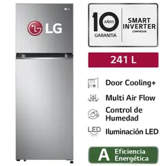 LG - Refrigeradora Top Freezer 241LT No Frost Door Cooling GT24BPP