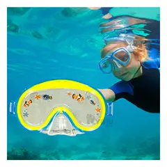 GENERICO - Lentes de Buceo Modelo Aviador Infantil de Color Azul