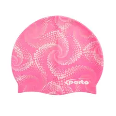 PORTO - GORRO PARA NATACIÓN DISEÑO ESPIRAL ESTÁNDAR ROSADO