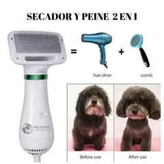 GENERICO - Secador de Pelo Portátil para Perros y Gatos 2 En 1
