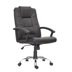 OFIDEAS - Sillón de Oficina Giratoria Basic Presidente Negro Alta