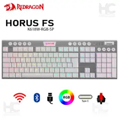 REDRAGON - Teclado Mecánico Redragon HORUS FS K619W-RGB-SP WHITE Cableado
