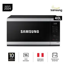 SAMSUNG - Horno Microondas 40L Acero Inoxidable Grill - MG40DG5524ATPE
